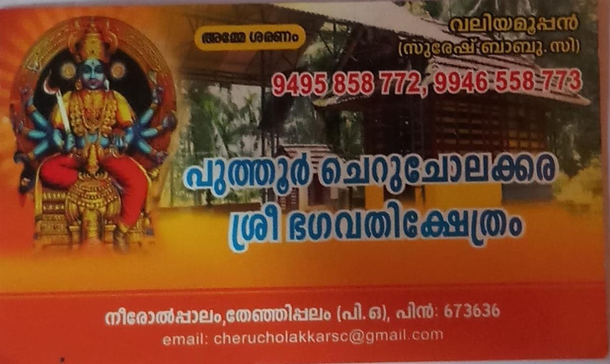 Puthoor Cherucholakkara Bhakavathy Temple