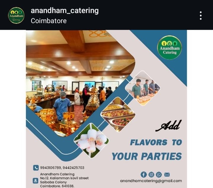 Anandham Catering Tamilnadu